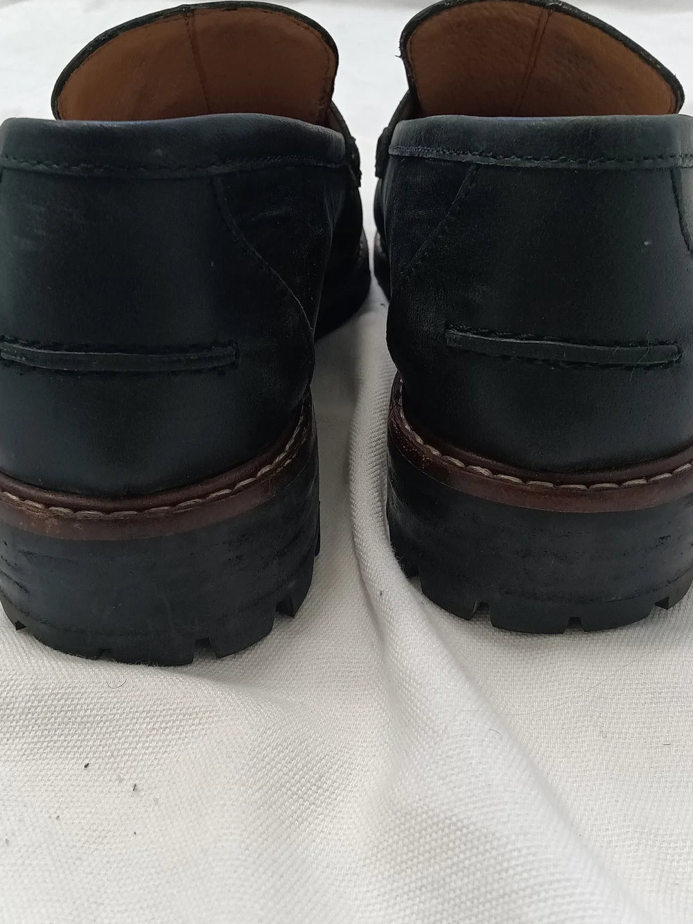 Madewell Women's Black Leather The Corinne Lugsole Loafers Size 7